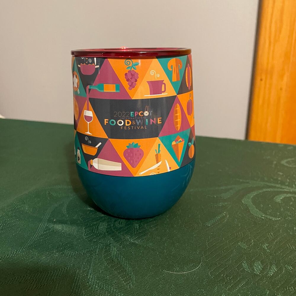 Disney Parks EPCOT 2022 Food & Wine Festival Corkcicle Tumbler w/ Lid 12oz